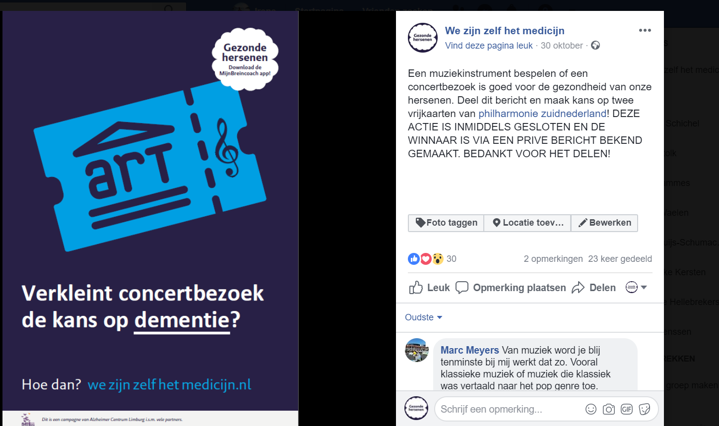 Facebook-actie Philharmonie Zuid Nederland